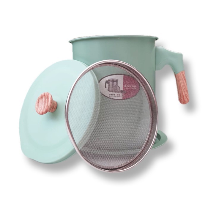 

HOT SALE! OiL Pot Tempat Wadah Menaruh Minyak Goreng Masak dengan Saringan Halus