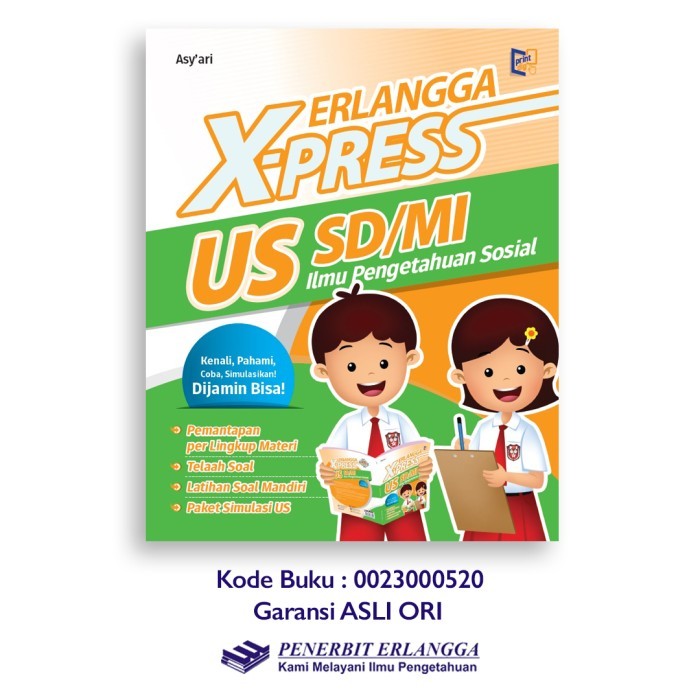 

TERBARU! Buku Soal Erlangga X-Press US SD Matematika IPA IPS Bahasa PPKn