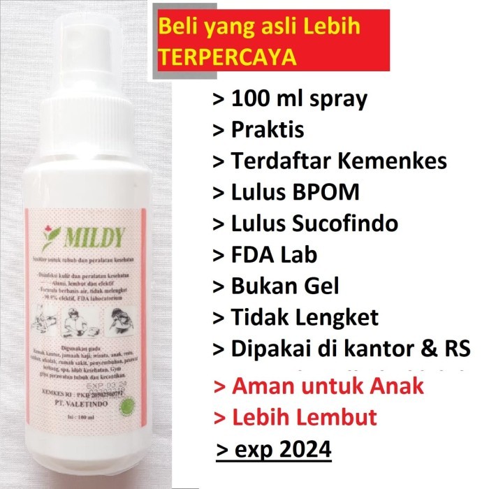 

Hand Sanitizer Sani MILDY Bukan Dettol Anak Kids Disinfektan Alami