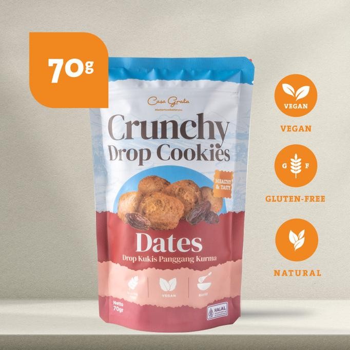 

READY STOCK BALI Dates Cookies Crunchy Drop Cookies by Casa Grata - Gluten Free & Vegan