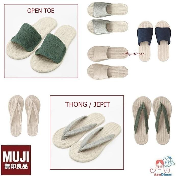 Jual Muji Cotton Room Sandals / Sandal