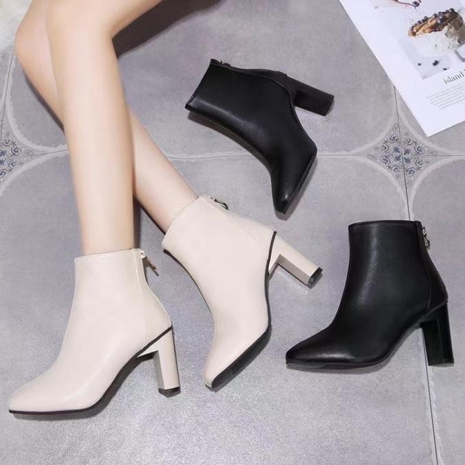 Jual Sepatu Wanita Boots Heels Import Premium Quality F35