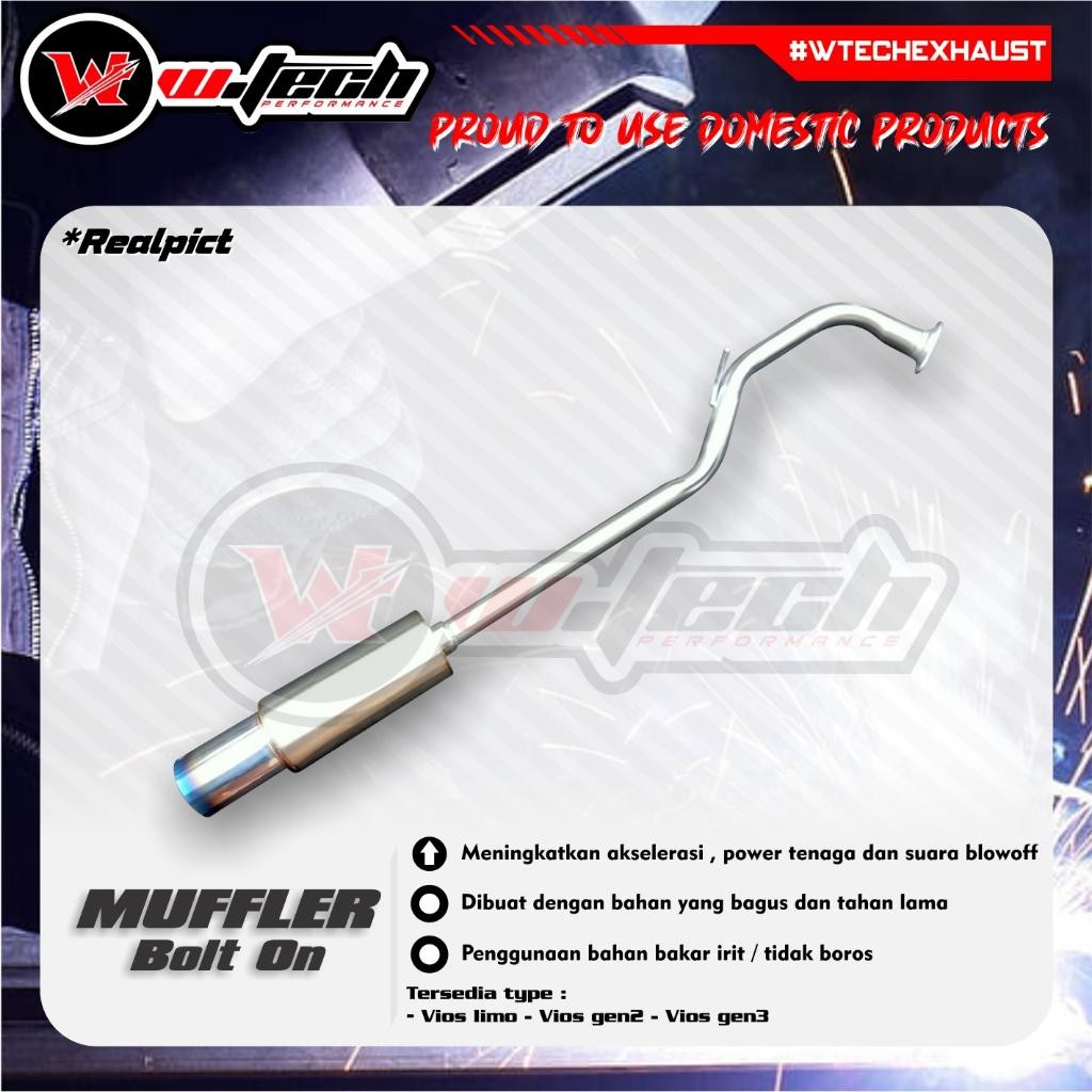 Knalpot Bolt On Mobil Racing Toyota Vios Limo - Vios Gen2 - Vios Gen3