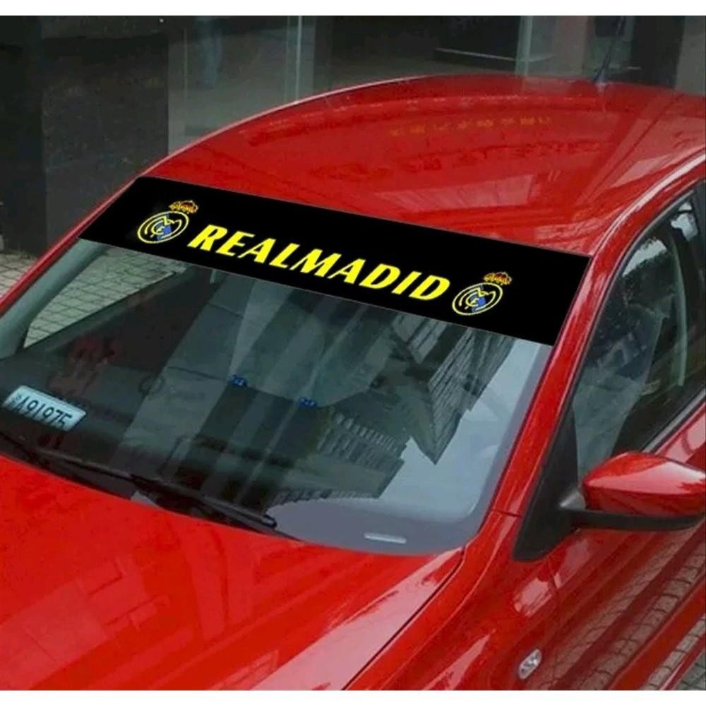 Promo Termurah Sticker Sticker Kaca Depan Realmadrid Mobil Xenia Xpander Terios Mobilio Rush Calya