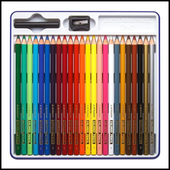 

Pensil Warna Rasa Crayon Mitsubishi Colored Pencil 24 Color (Yugioh)