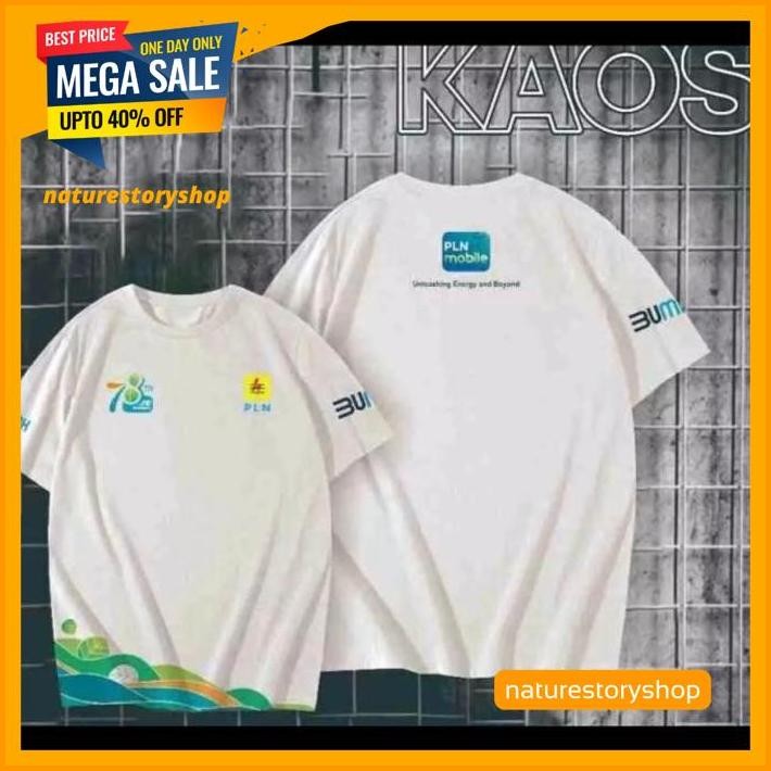 KAOS BAJU HUT PLN 78 WARNA PERUSAHAAN LISTRIK INDONESIA ANAK   DEWASA   TERBAIK 