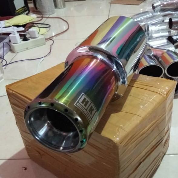 Knalpot Mobil Hks Racing Gronel Pelangi Rainbow Suara Empuk Ngebas Dan Gahar Brio Yaris Jazz Avanza