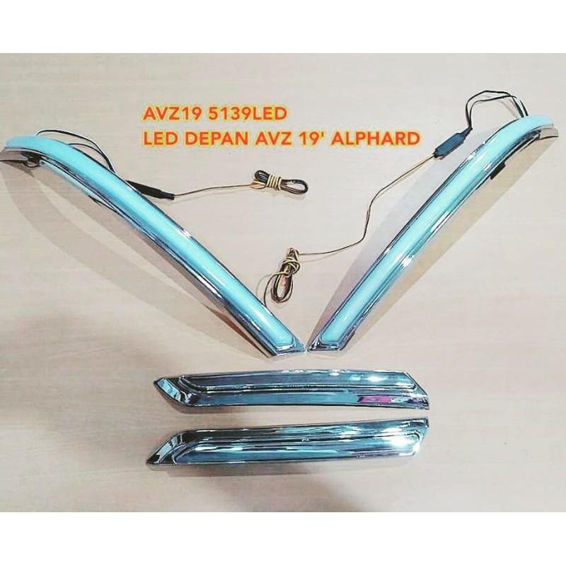 Led Drl + Grill Crome Depan All New Avanza 2019 2020 + Running Sen