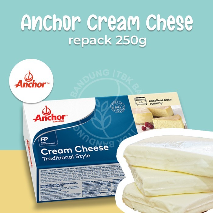 

PROMO SPECIAL Anchor Cream Cheese Repack 250g Vacuum Keju Krim Kode 72