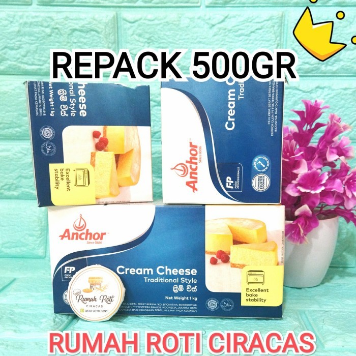 

TERUJI CREAM CHEESE ANCHOR 500GR REPACK KRIM CHESSE 500 GR KEJU NEW ZEALAND Kode 1177