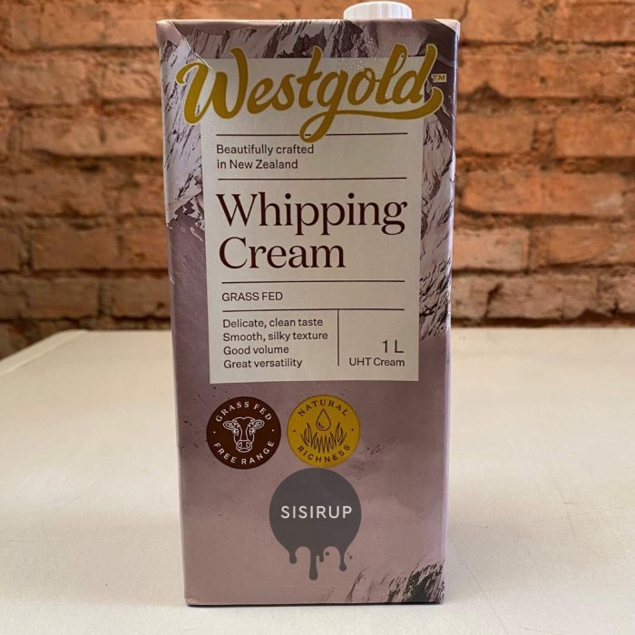 

LIMITED EDITION WHIPPING CREAM WESTGOLD 1 L / Whipping Cream / Krim Kue Kode 1249