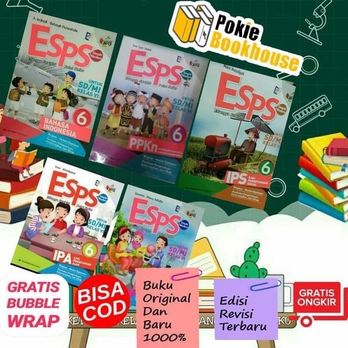 

BEST SELLER ORIGINAL PAKET ESPS KELAS 6 SD K13N ISI 5 BUKU ERLANGGA