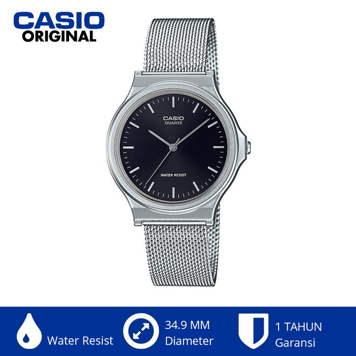 Casio Mq24 Mq-24M-1E Jam Tangan Analog Tali Rantai Pasir Terjamin