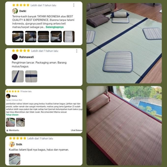 Terbaik Tatami Lipat Natrual Green Japanese Tatami Tikar Karpet Lampit Jepang