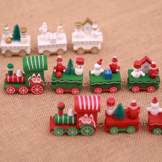 

Sale! Dekorasi aksesoris kereta mini natal kayu