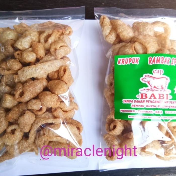 Krupuk Rambak Babi Cap Babi Asli Bali 200 Gram