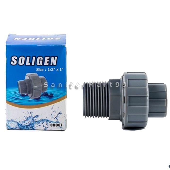 WATERMUR DRAT LUAR SOLIGEN CN007 1/2" 3/4" & 1" INCH MUR FITTING POMPA - CN-007 1/2" PROMO Kode 1437
