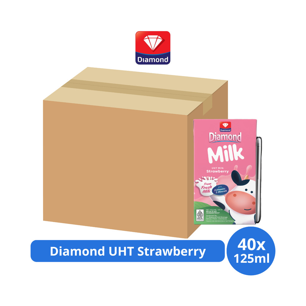 

Diamond Milk Susu UHT Strawberry 125ml x 40 pcs [Karton]