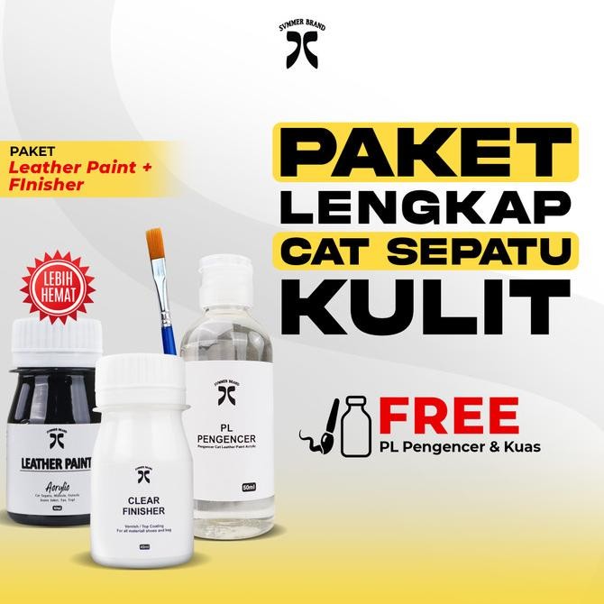 Sale! Paket Leather Paint Cat Lukis Sepatu Kulit Sintesis Kanvas Tas Dompet