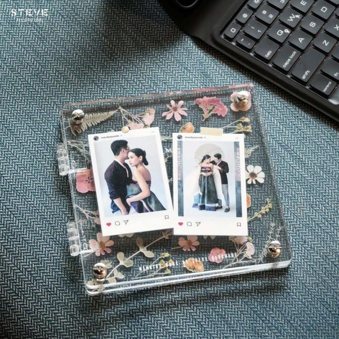 Terlaris Memoire Book Acrylic Photo Flower Album Kado Anniversary Birthday Gift SALE