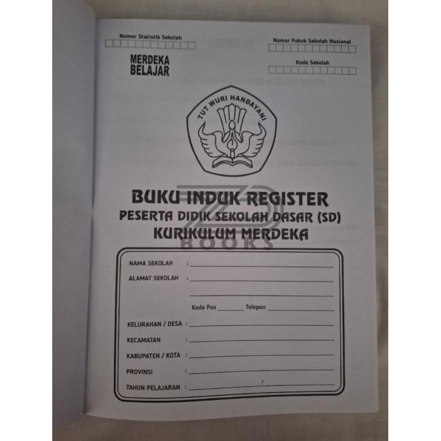 

Buku Induk Register Peserta Didik SMA KURIKULUM MERDEKA untuk 40 Siswa
