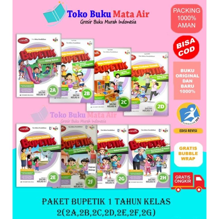 

BEST SELLER ORIGINAL PAKET BUPETIK 1 TAHUN KELAS 2 SD/MI K13N ERLANGGA