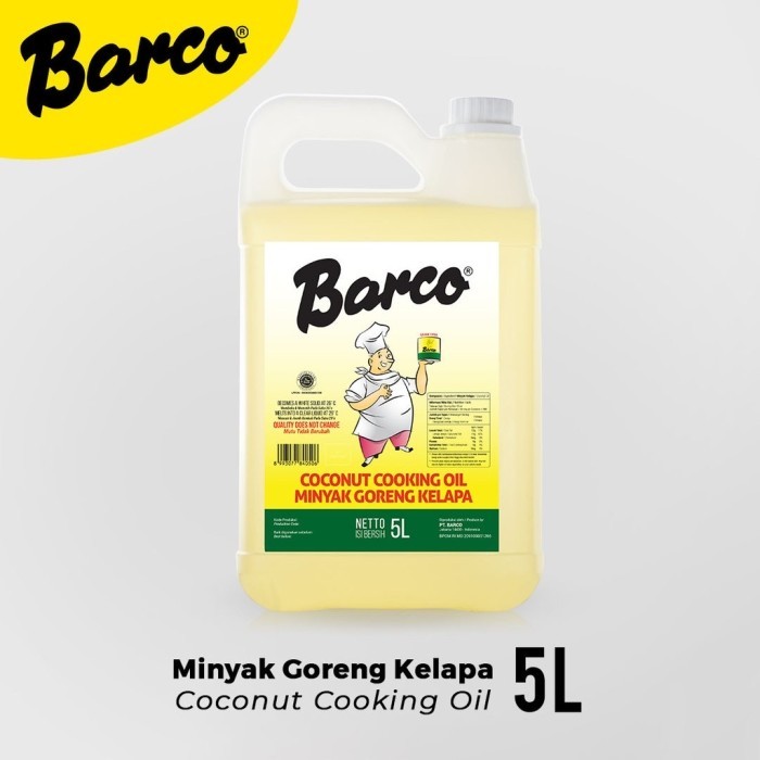 

minyak goreng barco 5 liter kelapa coconut oil 5l