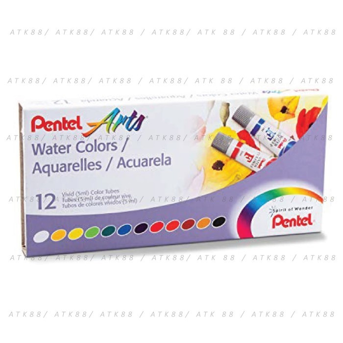 

Cat Air Pentel Arts 12 Water Colours (WFRS-12)