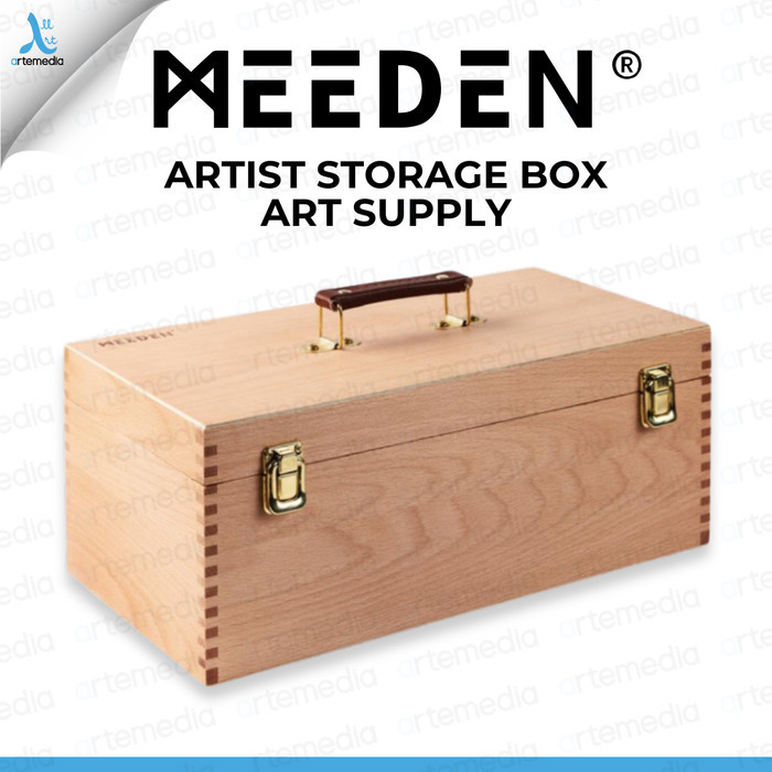 

Meeden Big Storage Box Art Supply Solid Wood Kotak Multifungsi
