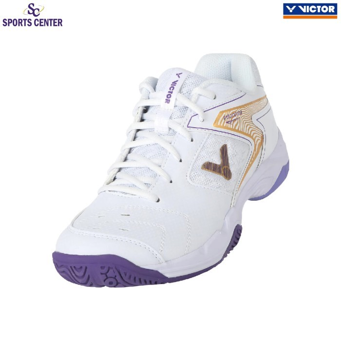 New Sepatu Badminton Victor Wide P9200TD AJ / P9200 TD AJ / P 9200 TD AJ White Purple