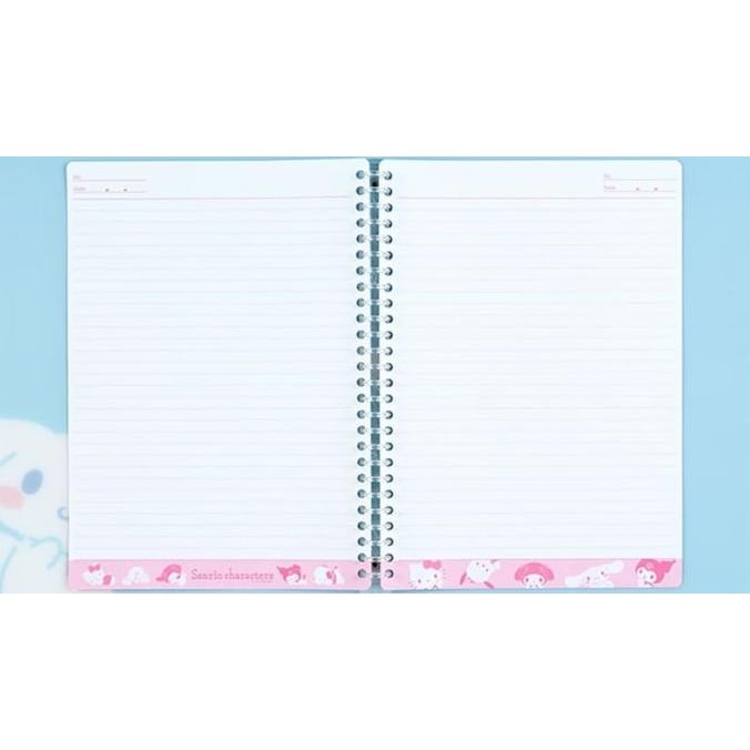

Binder B5 New Life Sanrio My Melody Cinnamoroll Plastic 26 Ring Buku Catatan Notebook Limited Edition