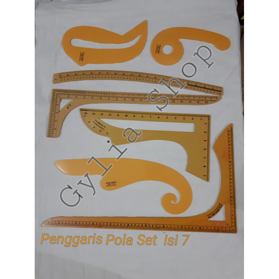 

Penggaris Pola Jahit / Paket Pola Set Isi 7