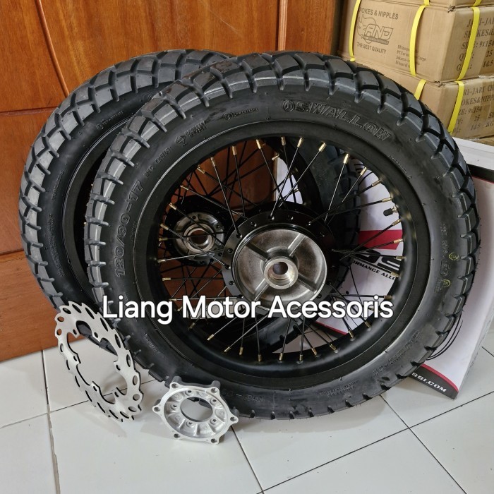 ( Honda CB 150 Verza ) Sepaket Velg Tromol Set Jari2 Plus Ban - Custom Modifikasi Japstyle