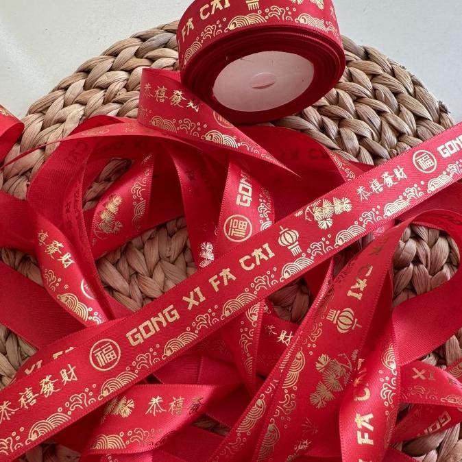 

''Terlaris" Pita Chinese New Year/ Pita Gong Xi Fa Cai/ Wrap Imlek 2,Cm Murah