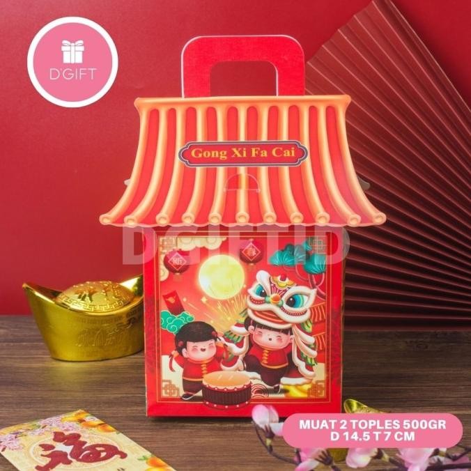 

''Terlaris" Kotak Kue Kering Sincia Dus Hampers Imlek Cny Muat 2 Toples 00Gr Murah