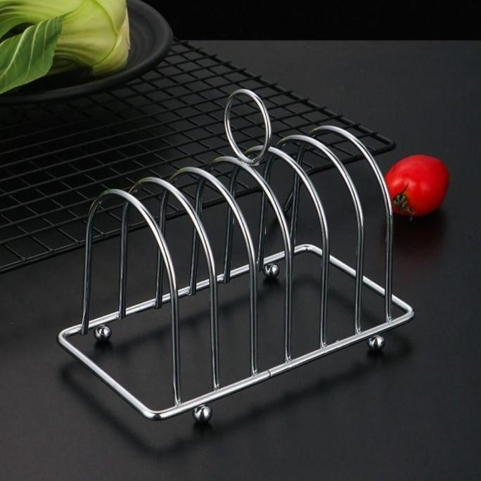 Terlaris Gswltt Rak Roti Bakar Alat Iris Loaf Stand Stainless Steel Tempat