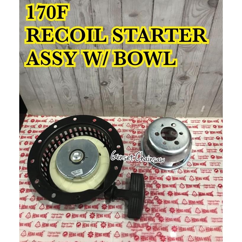 170F RECOIL STARTER ASSY W BOWL MESIN DIESEL TARIKAN CAP ENGKOL 170 F ORIGINAL DAN TERPERCAYA
