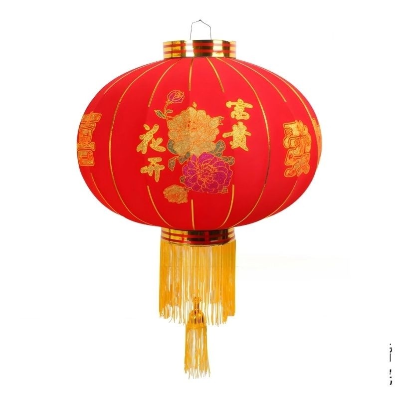 Belanja Lampion Kain Sutra Bludru / Lampion Imlek Gantung Beludru / Lampion Besar Premium Dekorasi