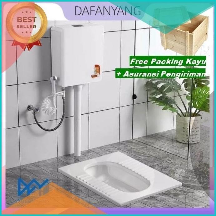 Kloset Jongkok Mr.Tao Set Watertank Flush Otomatis WC Toilet Kamar Man