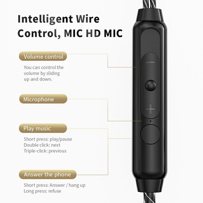Qkz Sk8 With Mic In Ear Earphone Bass Subwoofer Music Headset