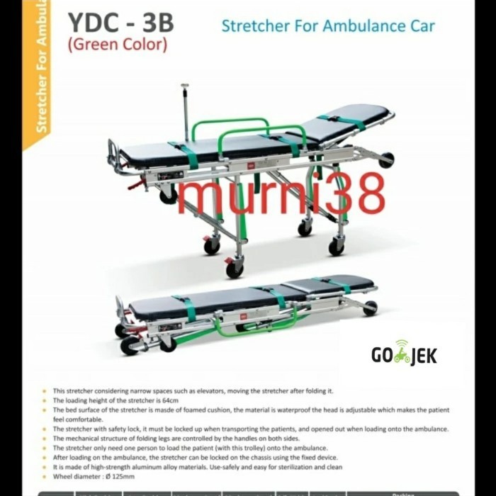 Ambulance Strecther Ydc 3B Gea/ Brankar Emergency Ydc-3B Gercep