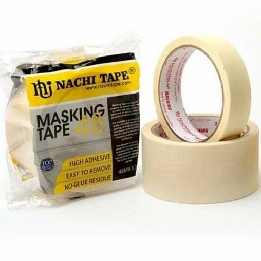 

~^~^~^] Masking Tape Nachi 48mm 2 inch 20yard Lakban Kertas Isolasi 2inch