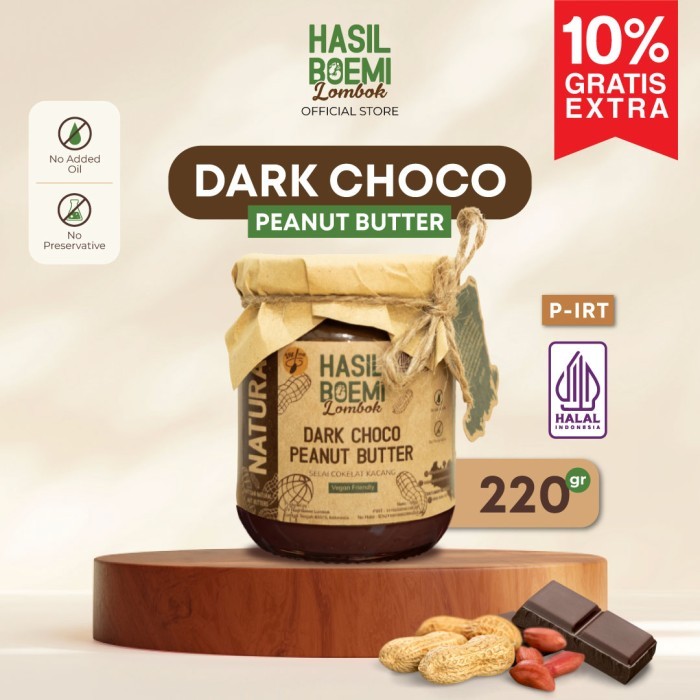 

Makanan Sehat ORGANIK bebas gula diet diabetes selai DARK CHOCO u roti READY GOSEND