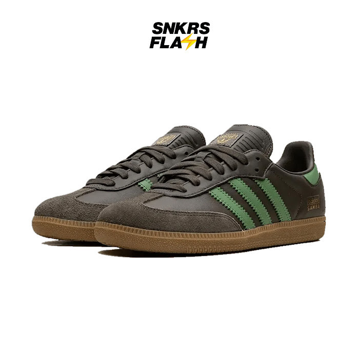 ADIDAS Samba Og Shadow Olive Green Gum Sepatu Sneakers Pria - IG6175 - Size 46