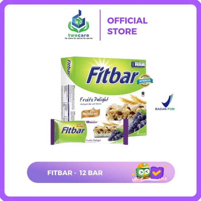 

Fitbar Fruit Delight Multigrain12 pcs x 22 gram BERMUTU