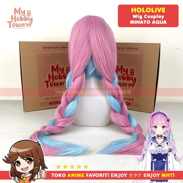 BISA GROSIR Wig Cosplay Anime Virtual Youtuber VTuber Holo Live Minato Aqua