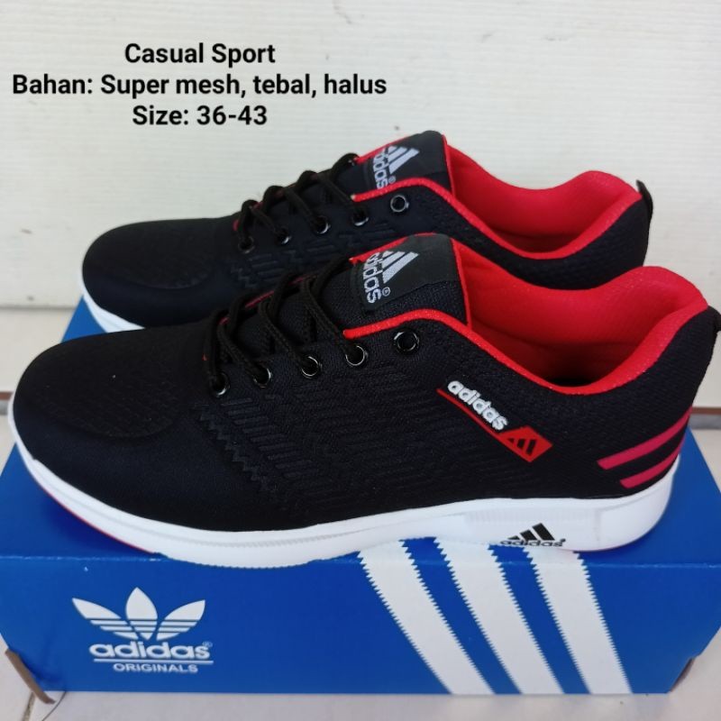 Discount Sepatu Olahraga Adidas Pria Wanita Crossfit - Merah Hitam