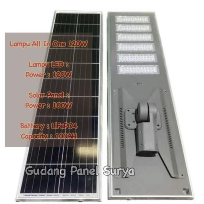 Lampu Jalan PJU All In One 120W Lampu Jalan pju all in one 120watt