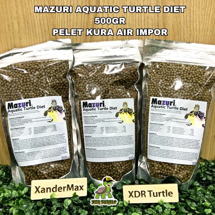 MAZURI AQUATIC TURTLE 500gr PELET KURA BRAZIL UNIFILIS MONBI RES AMBON HOT PROMO