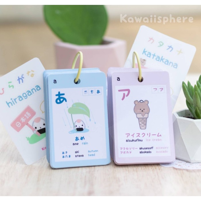 PROMO Hiragana / Katakana Flash Card Learn Japanese Kana Bahasa Jepang